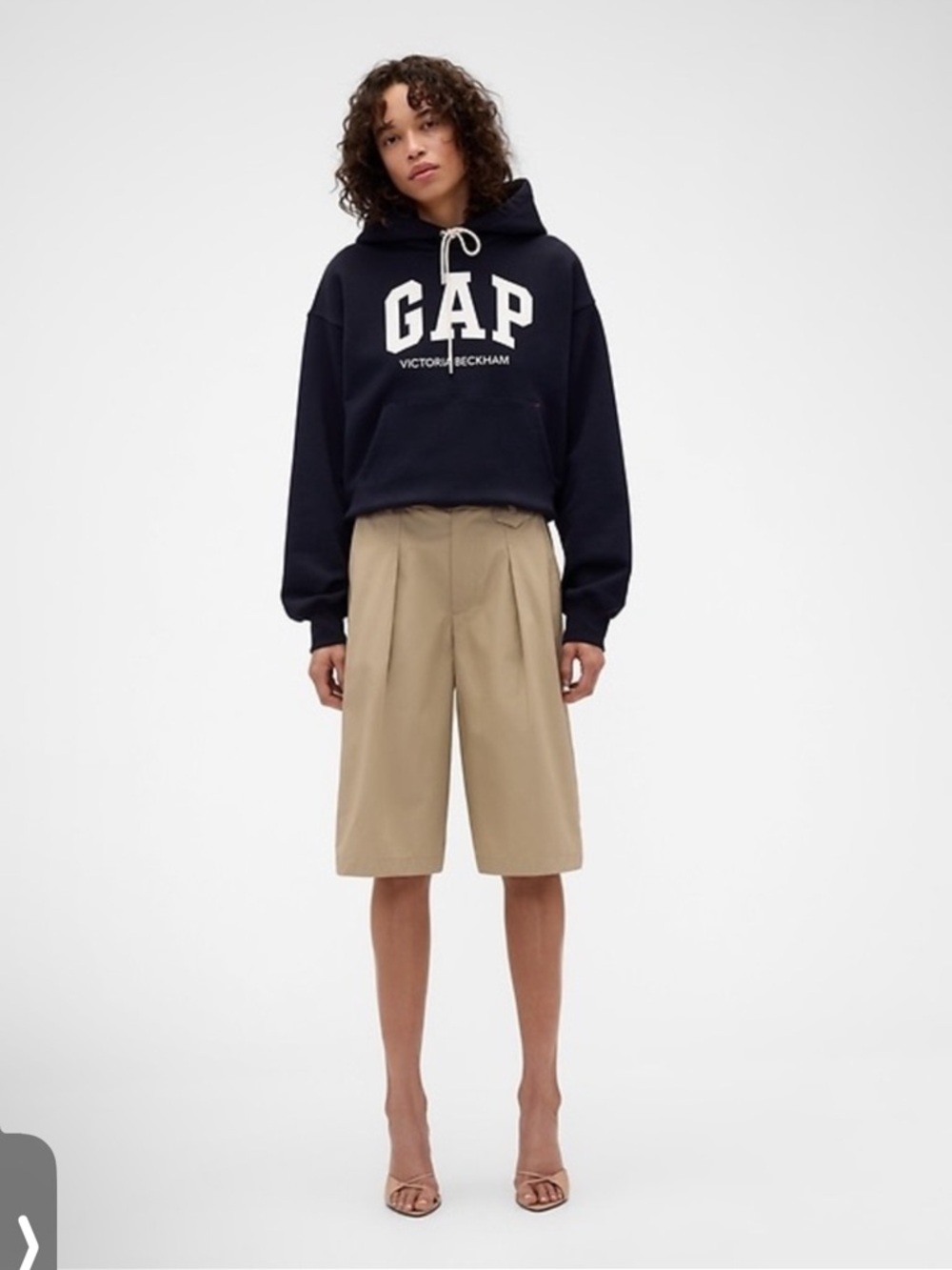 GAP X Victoria Beckham High Rise Pleated Shorts